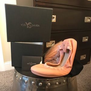 Yosi Samra pink leather flats